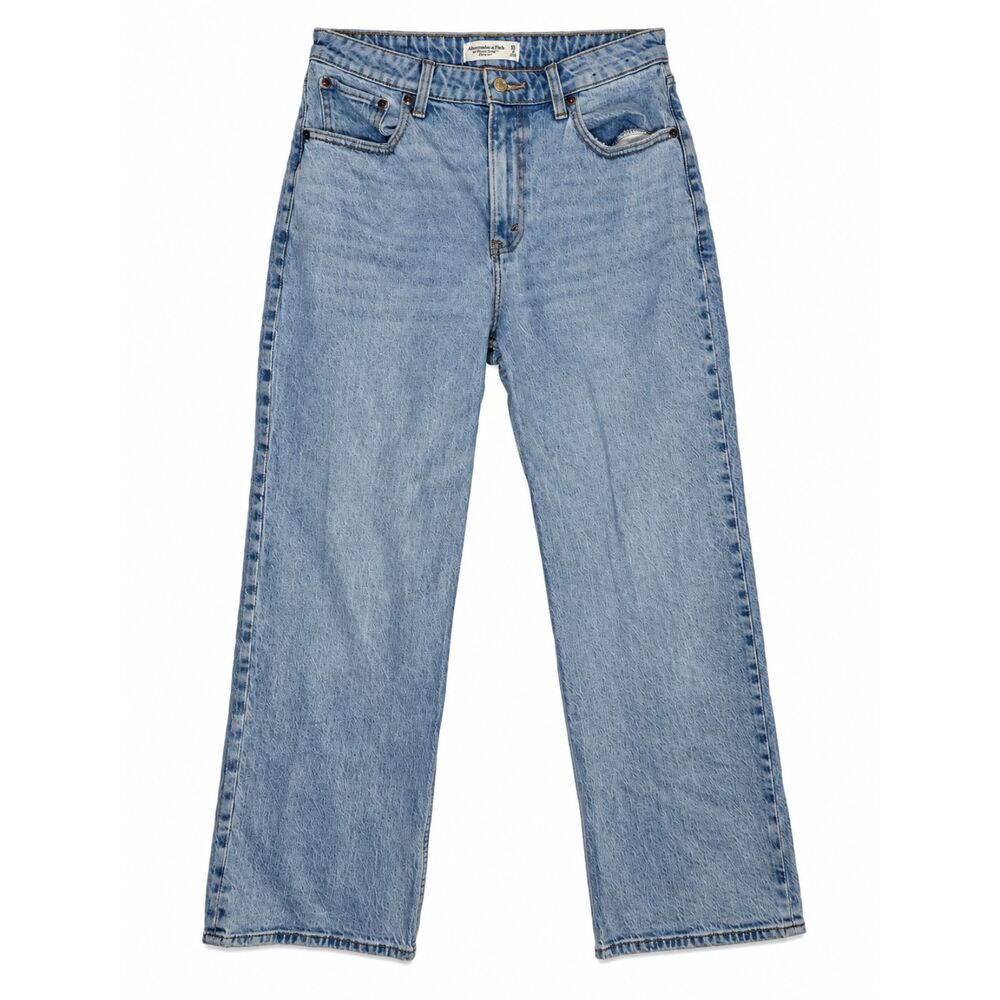 Abercrombie Curve Love 90s Relaxed Jeans 29 Short High Rise Blue Denim